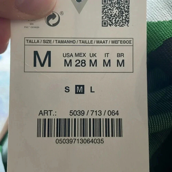 Zara Jacquard Asymmetrical one arm Top & wide leg pants set Size M 70s Retro NWT - Picture 9 of 16